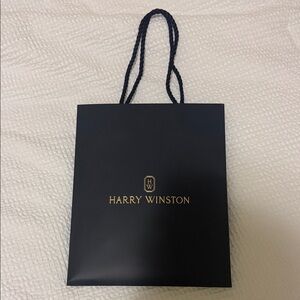 Harry Winston Black and Gold Branded Gift Bag